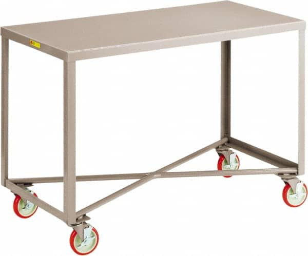 Little Giant - Mobile Table - Steel, Gray, 60" Long x 24" Deep x 34" High - Exact Tooling