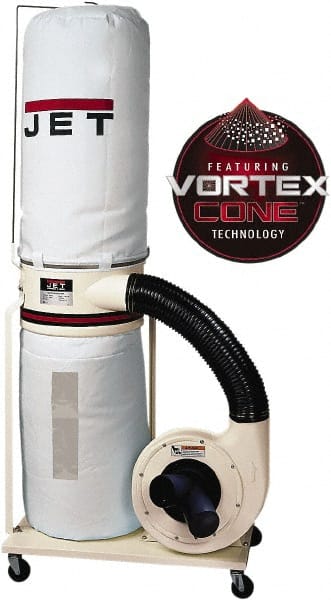 Jet - 30µm, Portable Dust Collector - 1,100 CFM Air Flow - Exact Tooling