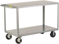 Little Giant - 3,600 Lb Capacity, 30" Wide x 53-1/2" Long x 36" High Shelf Cart - 2 Shelf, Steel - Exact Tooling