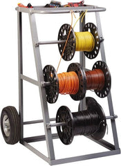 Little Giant - 1,000 Lb Capacity, 36" Wide x 31" Long x 45" High Wire Spool Cart - Steel - Exact Tooling