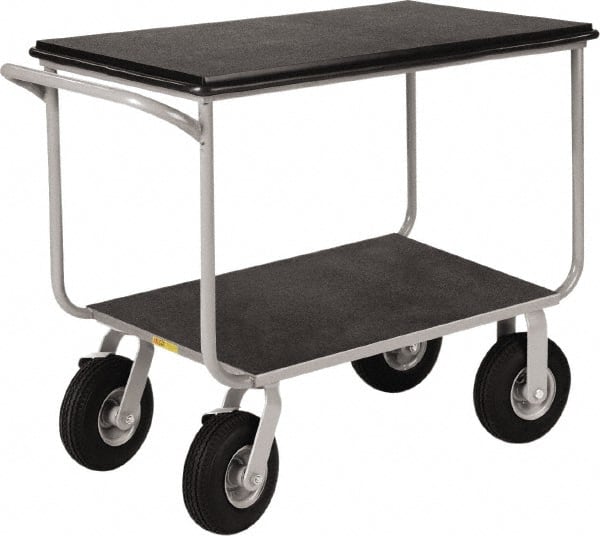 Little Giant - 1,000 Lb Capacity, 22" Wide x 39" Long x 35" High Instrument Cart - 2 Shelf, Steel - Exact Tooling