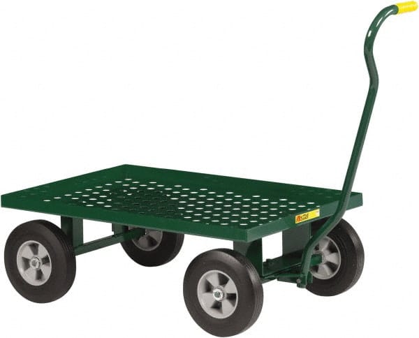 Little Giant - 1,200 Lb Capacity Steel Nursery Wagon - Steel Deck, 24" OAW, Solid Rubber Casters - Exact Tooling