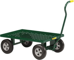 Little Giant - 1,200 Lb Capacity Steel Nursery Wagon - Steel Deck, 24" OAW, Solid Rubber Casters - Exact Tooling