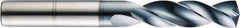 SGS - 3.1mm 145° Solid Carbide Jobber Drill - AlTiN Finish, Right Hand Cut, Spiral Flute, Straight Shank, 66mm OAL - Exact Tooling