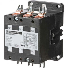 Square D - 3 Pole, 90 Amp Inductive Load, 110 Coil VAC at 50 Hz and 120 Coil VAC at 60 Hz, Definite Purpose Contactor - Exact Tooling