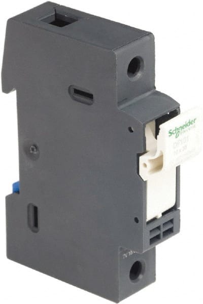 Schneider Electric - 1 Pole, 600 Volt, 32 Amp, DIN Rail Mount Fuse Holder - Compatible with 38mm Long x 17mm Wide and 10mm Diameter Fuse - Exact Tooling