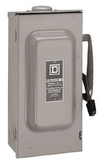 Square D - 100 Amp, 240 V, 2 Pole Fused Safety Switch - NEMA 3R, 15 hp at 240 VAC (Single Phase), 30 hp at 240 VAC (Triple Phase), DPST Contact Form - Exact Tooling
