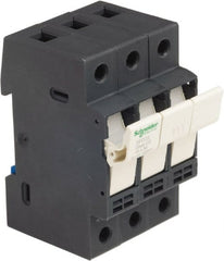 Schneider Electric - 3 Pole, 600 Volt, 30 Amp, DIN Rail Mount Fuse Holder - Compatible with CC Class, 52mm Wide Fuse - Exact Tooling