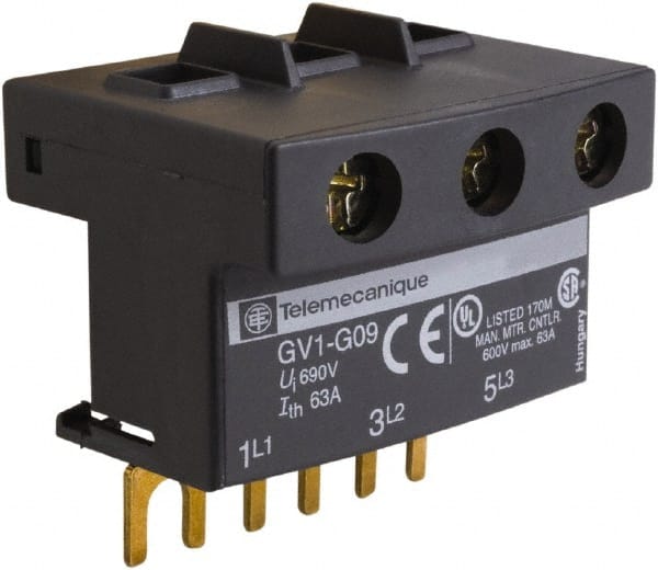 Schneider Electric - 63 Amp Circuit Breaker Terminal Block - Use with Linergy, TeSys D, TeSys GV2, TeSys K, TeSys LS1, TeSys U - Exact Tooling