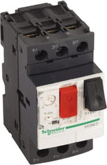 Schneider Electric - 23 Amp, 690 VAC at 50/60 Hz, 3 Pole, Bolt On, Clip Motor Circuit Breaker - Thermal Magnetic Trip, Multiple Breaking Capacity Ratings, 78mm Deep x 89mm High x 45mm Wide - Exact Tooling
