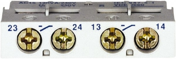 Schneider Electric - Circuit Breaker Auxiliary Contact Block - Use with GV2L, GV2LE, GV2ME, GV2P, GV2RT, GV3L, GV3P, TeSys - Exact Tooling