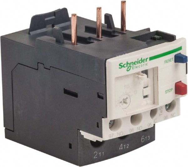 Schneider Electric - 3 Pole, NEMA Size 0-1, 9 to 13 Amp, 690 VAC, Thermal NEMA Overload Relay - Trip Class 20, For Use with LC1D12, LC1D18, LC1D25, LC1D32 and LC1D38 - Exact Tooling