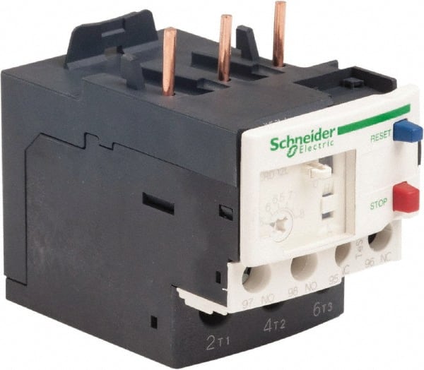 Schneider Electric - 3 Pole, NEMA Size 00-1, 5.5 to 8 Amp, 690 VAC, Thermal NEMA Overload Relay - Trip Class 20, For Use with LC1D09, LC1D12, LC1D18, LC1D25, LC1D32 and LC1D38 - Exact Tooling