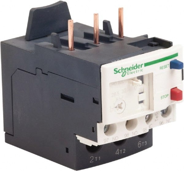 Schneider Electric - 3 Pole, NEMA Size 1, 23 to 32 Amp, 690 VAC, Thermal NEMA Overload Relay - Trip Class 20, For Use with LC1D25, LC1D32 and LC1D38 - Exact Tooling