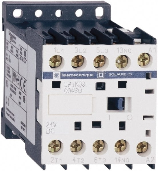 Schneider Electric - 4 Pole, 24 Coil VDC, 16 Amp at 690 VAC and 20 Amp at 440 VAC, Nonreversible IEC Contactor - BS 5424, CSA, IEC 60947, NF C 63-110, RoHS Compliant, UL Listed, VDE 0660 - Exact Tooling