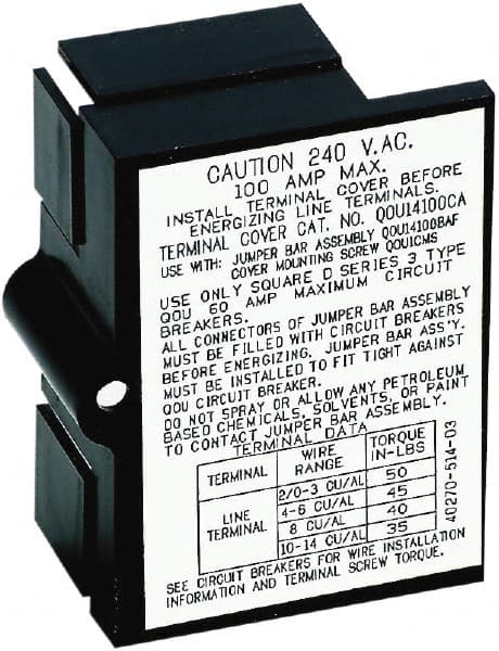 Square D - 100 Amp Circuit Breaker Jumper Bar Assembly - Use with QOU Circuit Breaker - Exact Tooling