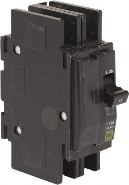 Square D - 15 Amp, 240 VAC, 2 Pole, Panel Mount Miniature Circuit Breaker - Exact Tooling