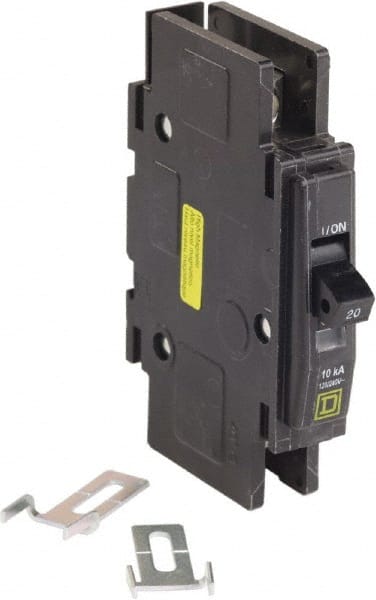 Square D - 20 Amp, 240 VAC, 1 Pole, Panel Mount Miniature Circuit Breaker - 14-2 AWG - Exact Tooling
