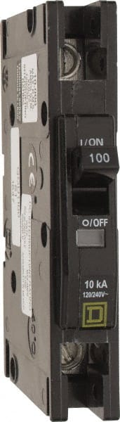 Square D - 100 Amp, 240 VAC, 1 Pole, Panel Mount Miniature Circuit Breaker - 14-2 AWG - Exact Tooling