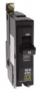Square D - 25 Amp, 240 VAC, 1 Pole, Bolt On Miniature Circuit Breaker - 14-8 AWG - Exact Tooling