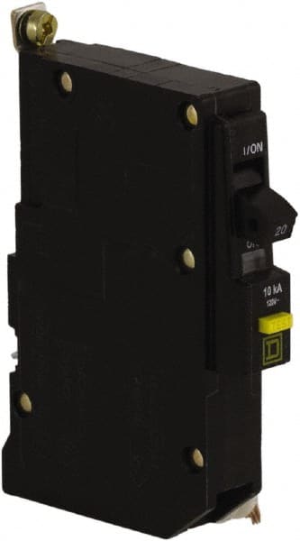 Square D - 20 Amp, 120 VAC, 1 Pole, Bolt On Residual Current Circuit Breaker with Overcurrent Protection - 14-8 AWG - Exact Tooling