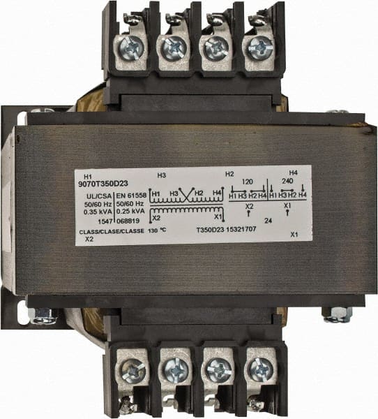 Square D - 1 Phase, 350 VA, Control Transformer - 176°F Temp Rise - Exact Tooling