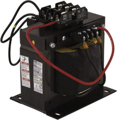 Square D - 1,500 VA, Top Mount Fuse Block Control Transformer - 50/60 Hz, 5.92 Inch Deep x 7.46 Inch High - Exact Tooling