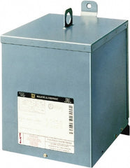 Square D - 1 Phase, 240 x 480 Volt Input, 120/240 Volt Output, 5 kVA, General Purpose Transformer - 3R NEMA Rating, 239°F Temp Rise, Indoor, Outdoor - Exact Tooling