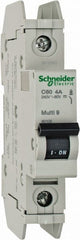 Schneider Electric - 4 Amp, 125 VDC, 240 VAC, 60 VDC, 1 Pole, DIN Rail Mount, Fixed Mount Miniature Circuit Breaker - Thermal Magnetic Trip, Multiple Breaking Capacity Ratings, 73mm Deep x 107mm High x 18mm Wide - Exact Tooling