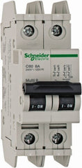 Schneider Electric - 8 Amp, 125 VDC, 240 VAC, 60 VDC, 1 Pole, DIN Rail Mount, Fixed Mount Miniature Circuit Breaker - Thermal Magnetic Trip, Multiple Breaking Capacity Ratings, 73mm Deep x 107mm High x 36mm Wide - Exact Tooling