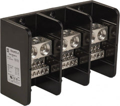 Square D - 3 Poles, 760 (Copper) Amp, Phenolic Power Distribution Block - 600 VAC, 3 Primary Connection - Exact Tooling