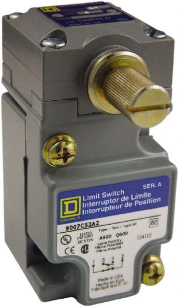 Square D - SPDT, NC/NO, 600 Volt Screw Terminal, Rotary Head Actuator, General Purpose Limit Switch - 1, 2, 4, 6, 12, 13, 6P NEMA Rating, IP67 IPR Rating - Exact Tooling
