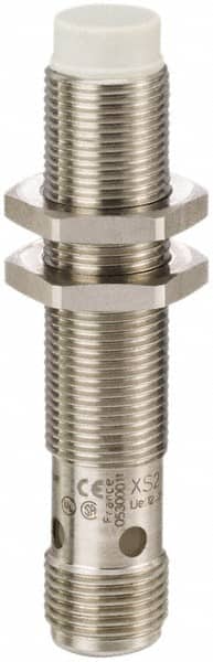 Telemecanique Sensors - PNP, 7mm Detection, Cylinder, Inductive Proximity Sensor - 3 Wires, IP67, IP69, 12 to 24 VDC, M12x1 Thread, 61mm Long - Exact Tooling