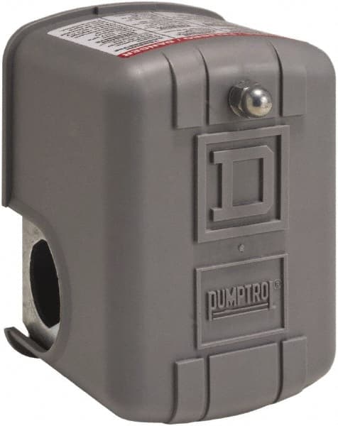 Square D - 1 and 3R NEMA Rated, 5.5 to 8.5 psi, Electromechanical Pressure and Level Switch - Fixed Pressure, 230 VAC, L1-T1, L2-T2 Terminal, For Use with Square D Pumptrol - Exact Tooling