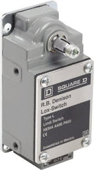 Square D - DPST, 2NC, 600 Volt Screw Terminal, Rotary Spring Return Actuator, General Purpose Limit Switch - 1, 2, 4, 12, 13 NEMA Rating, IP67 IPR Rating - Exact Tooling