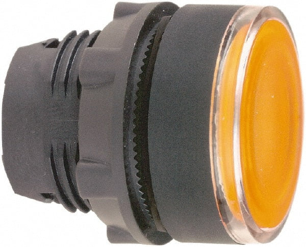 Schneider Electric - 22mm Mount Hole, Flush, Pushbutton Switch Only - Round, Orange Pushbutton, Illuminated, Momentary (MO) - Exact Tooling