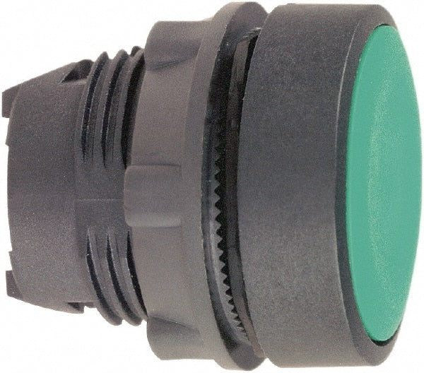 Schneider Electric - 22mm Mount Hole, Flush, Pushbutton Switch Only - Round, Green Pushbutton, Nonilluminated, Momentary (MO) - Exact Tooling