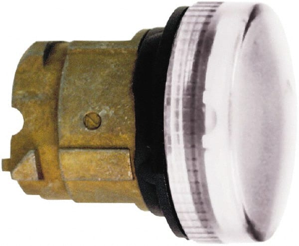Schneider Electric - White Lens LED Pilot Light - Round Lens, Shock Resistant, Vibration Resistant, Water Resistant - Exact Tooling