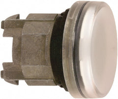 Schneider Electric - White Lens LED Pilot Light - Round Lens, Shock Resistant, Vibration Resistant, Water Resistant - Exact Tooling