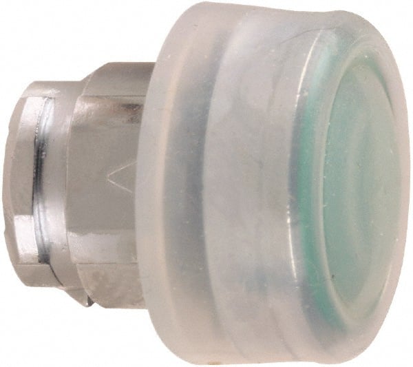 Schneider Electric - 22mm Mount Hole, Extended Straight, Pushbutton Switch Only - Round, Green Pushbutton, Nonilluminated, Momentary (MO) - Exact Tooling