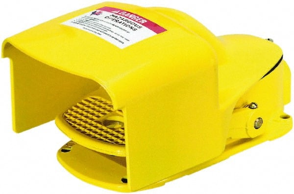 Square D - 1 Treadle, 5 Amp, Momentary (MO), SPDT, Electric Foot Switch - 13, 2 & 4 NEMA Rated, 11-1/2" Long x 6.8" Wide x 6-1/2" High - Exact Tooling