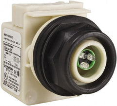 Schneider Electric - 120 V LED Indicating Light - Round Lens, Screw Clamp Connector, Corrosion Resistant, Dust Resistant, Oil Resistant - Exact Tooling