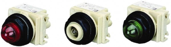 Schneider Electric - 24 V, 28 V Indicating Light - Round Lens, Screw Clamp Connector, Corrosion Resistant, Dust Resistant, Oil Resistant - Exact Tooling