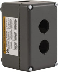 Schneider Electric - 2 Hole, 30mm Hole Diameter, Aluminum Pushbutton Switch Enclosure - 1, 3, 4, 6, 12, 13 NEMA Rated - Exact Tooling