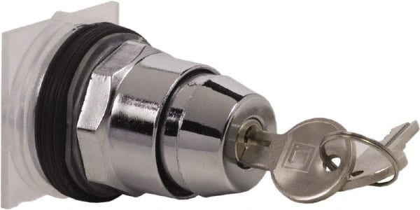 Schneider Electric - 1.18 Inch Mount Hole, 2 Position, Knob and Pushbutton Operated, Selector Switch Only - Black, Maintained (MA), without Contact Blocks, Weatherproof and Dust and Oil Resistant - Exact Tooling