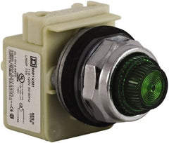 Schneider Electric - 120 VAC Green Lens Indicating Light - Screw Clamp Connector - Exact Tooling