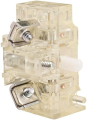 Schneider Electric - NC, 10 Amp, Electrical Switch Contact Block - 600 Volt, Screw and Solder Terminal, 30mm Hole - Exact Tooling