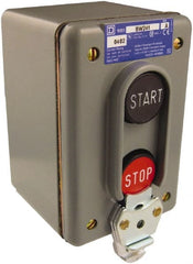 Schneider Electric - 2 Operator, Projecting Pushbutton Control Station - Start, Stop (Legend), Momentary Switch, NO/NC Contact, NEMA 4 - Exact Tooling