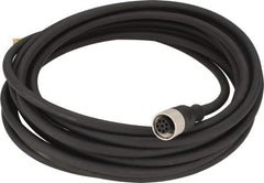 Telemecanique Sensors - 2 Amp, M12 8 Pin Female Straight Cordset Sensor and Receptacle - 250 VAC, 300 VDC, 5m Cable Length, IP67 Ingress Rating - Exact Tooling