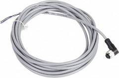 Telemecanique Sensors - 3 Amp, M12 4 Pin Elbowed Female Cordset Sensor and Receptacle - 250 VAC, 300 VDC, 5m Cable Length, IP67 Ingress Rating - Exact Tooling